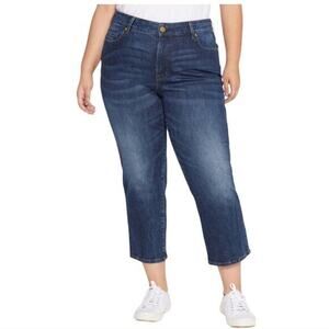 SEVEN7 DARK WASH TOWER‎ STRAIGHT HIGH RISE JEANS PLUS SIZE 20 NEW!